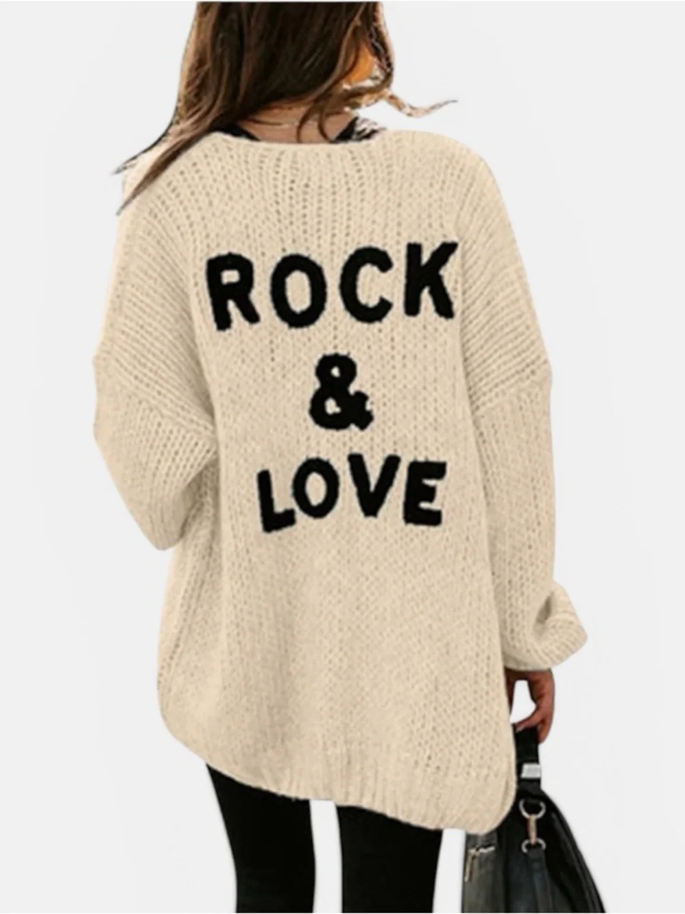 PRETTYGARDEN Women's Long Sleeve Open Front Knit Cardigan - Picture 7 of 7